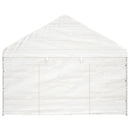 pavillon med tag 15,61x4,08x3,22 m polyethylen hvid