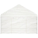 pavillon med tag 17,84x4,08x3,22 m polyethylen hvid