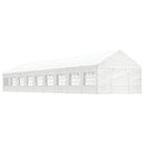 pavillon med tag 20,07x4,08x3,22 m polyethylen hvid