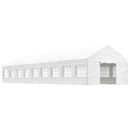pavillon med tag 20,07x4,08x3,22 m polyethylen hvid