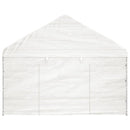 pavillon med tag 20,07x4,08x3,22 m polyethylen hvid