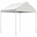 pavillon med tag 4,46x2,28x2,69 m polyethylen hvid