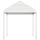 pavillon med tag 8,92x2,28x2,69 m polyethylen hvid