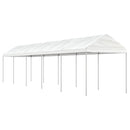 pavillon med tag 11,15x2,28x2,69 m polyethylen hvid
