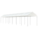 pavillon med tag 15,61x2,28x2,69 m polyethylen hvid