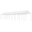 pavillon med tag 17,84x2,28x2,69 m polyethylen hvid