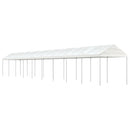 pavillon med tag 20,07x2,28x2,69 m polyethylen hvid