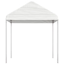 pavillon med tag 20,07x2,28x2,69 m polyethylen hvid