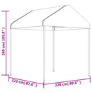 pavillon med tag 20,07x2,28x2,69 m polyethylen hvid