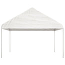pavillon med tag 17,84x4,08x3,22 m polyethylen hvid