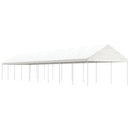 pavillon med tag 20,07x4,08x3,22 m polyethylen hvid