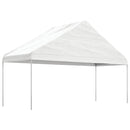 pavillon med tag 4,46x5,88x3,75 m polyethylen hvid