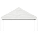 pavillon med tag 4,46x5,88x3,75 m polyethylen hvid