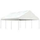 pavillon med tag 6,69x5,88x3,75 m polyethylen hvid