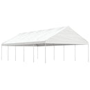 pavillon med tag 11,15x5,88x3,75 m polyethylen hvid