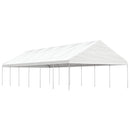pavillon med tag 13,38x5,88x3,75 m polyethylen hvid
