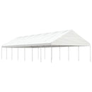 pavillon med tag 15,61x5,88x3,75 m polyethylen hvid