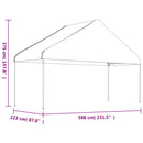 pavillon med tag 17,84x5,88x3,75 m polyethylen hvid