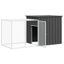 kaninbur 200x91x100 cm galvaniseret stål antracitgrå