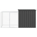 kaninbur 200x91x100 cm galvaniseret stål antracitgrå