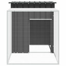 kaninbur 200x91x100 cm galvaniseret stål antracitgrå