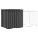 kaninbur 200x91x100 cm galvaniseret stål antracitgrå