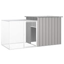 kaninbur 200x91x100 cm galvaniseret stål grå