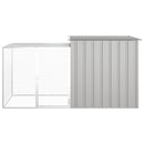 kaninbur 200x91x100 cm galvaniseret stål grå