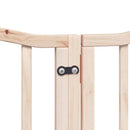 hundelåge med dør 12 paneler 750 cm foldbar poppeltræ