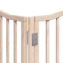 hundelåge med dør 6 paneler 480 cm foldbar poppeltræ