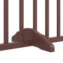 hundelåge med dør 12 paneler 960 cm foldbar poppeltræ brun