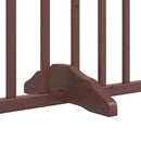 hundelåge med dør 8 paneler 640 cm foldbar poppeltræ brun
