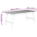 havebord 200x90x75 cm massivt akacietræ
