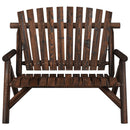 2-personers havebænk 119x85x98 cm massivt grantræ