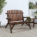 2-personers havebænk 119x85x98 cm massivt grantræ