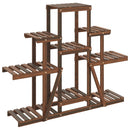 blomsterstativ 110x25x98 cm massivt fyrretræ