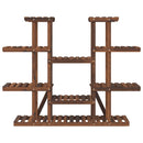 blomsterstativ 110x25x110,5 cm massivt fyrretræ