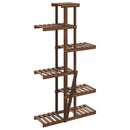 blomsterstativ 175x25x140,5 cm massivt fyrretræ