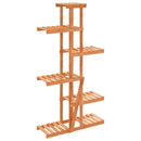 blomsterstativ 75x25x140,5 cm massivt fyrretræ