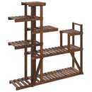 blomsterstativ 110x25x111 cm massivt fyrretræ