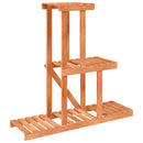 blomsterstativ 81x25x75,5 cm massivt fyrretræ