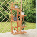 blomsterstativ 60x25x130 cm massivt fyrretræ