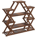 blomsterstativ 110x25x105 cm massivt fyrretræ