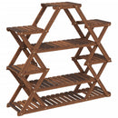 blomsterstativ 110x25x105 cm massivt fyrretræ