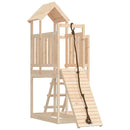 legehus med klatrevæg massivt fyrretræ