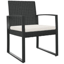 havestole 2 stk. PP og rattan sort