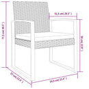 havestole 2 stk. PP og rattan brun