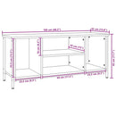 tv-bord 102x35x45 cm konstrueret træ sort