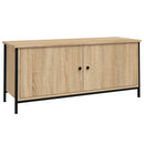 tv-bord med låger 102x35x45 cm konstrueret træ sonoma-eg