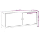 tv-bord med låger 102x35x45 cm konstrueret træ røget egetræ